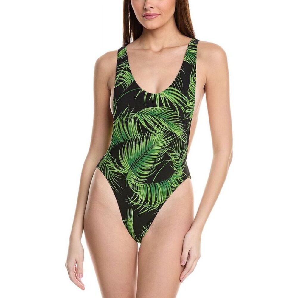 Norma Kamali Womens Marissa One-Piece, Green - Picture 3 of 4